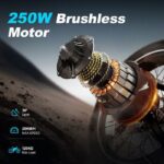 AVDLEU All-Terrain-Elektrofahrrad – 16-Zoll-Räder – 250 W – 36 V 12,8 Ah Akku – Reichweite 40–70 km (ASSIST-Modus) – Jugendliche/Erwachsene - Bild 3