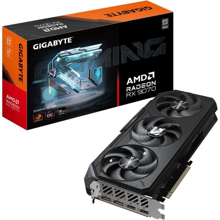 carte-graphique-gigabyte-radeon-rx-9070-gaming.jpg Grafikkarte - GIGABYTE - Radeon RX 9070 GAMING OC - 16 GB - Bild 1