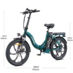 Faltbares Elektrofahrrad – HILLMILES – MilePort 1 – 60 km Reichweite – 250-W-Motor – 36-V-13-Ah-Batterie, Grün - Bild 2