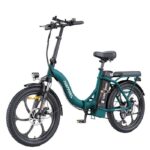 Faltbares Elektrofahrrad – HILLMILES – MilePort 1 – 60 km Reichweite – 250-W-Motor – 36-V-13-Ah-Batterie, Grün